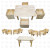 Conjunto Mesa Quadrada Infantil Refeitório Montessori com 4 Cadeiras