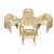 Conjunto Mesa Redonda Infantil Refeitório Montessori com 4 cadeiras