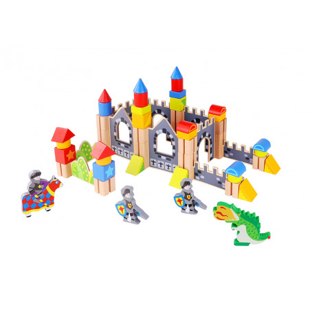 Kit Blocos Castelo Medieval com 60 peças Tooky Toy