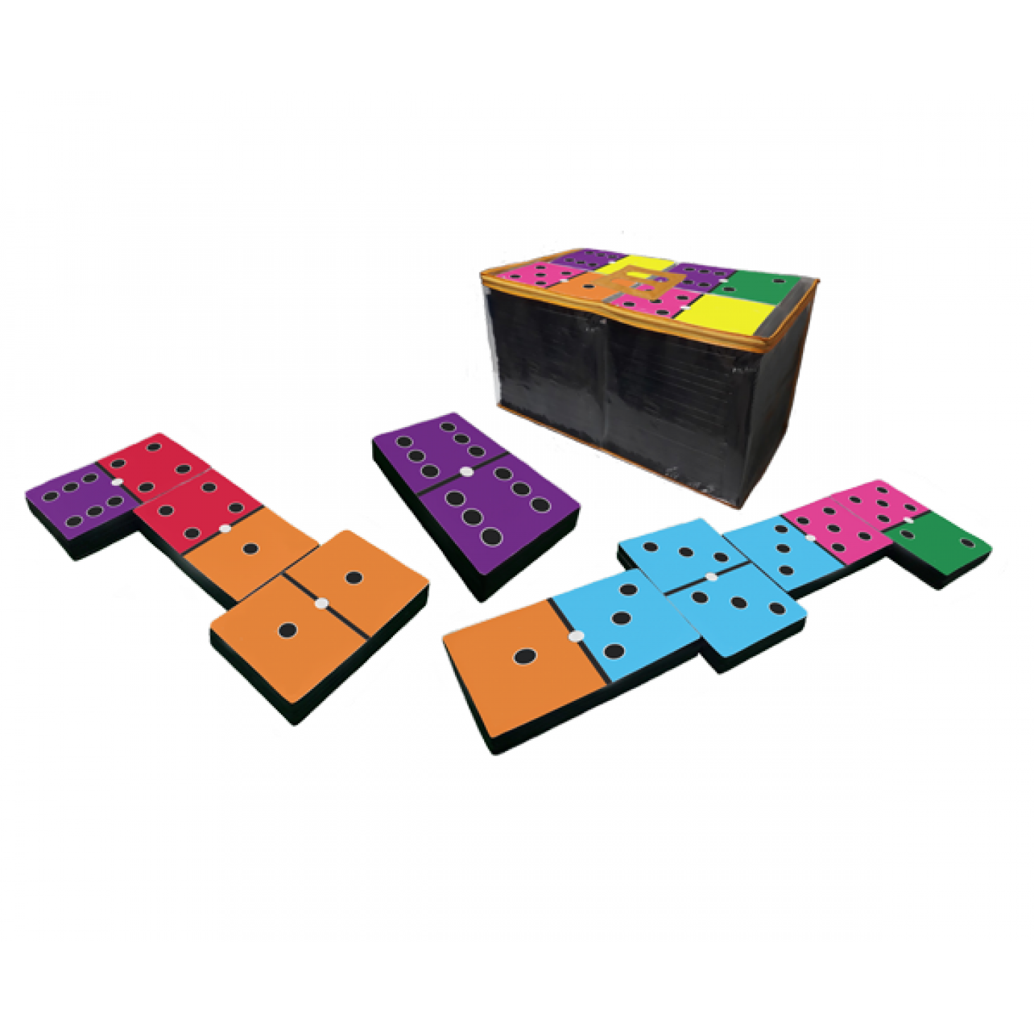 Jogo Espumado Domino Tradicional Colorido Mega Gigante Central Pedagógica