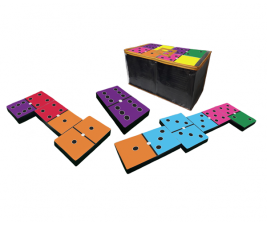 Jogo Espumado Domino Tradicional Colorido Mega Gigante Central Pedagógica