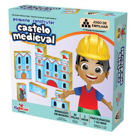 Pequeno Construtor Castelo Medieval com 60 peças