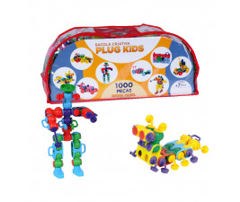Blocos de Montar Plug Kids com 1.000 peças