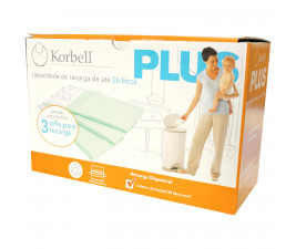 Refil para Coletor de Fraldas Korbell - Caixa com 3 unidades