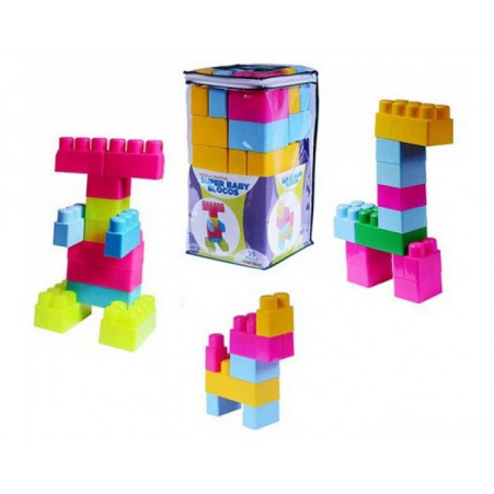 Sacola Criativa Baby Blocos com 25 peças