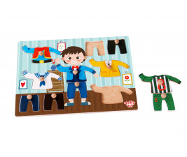 Tabuleiro de Encaixe Veste Menino Tooky Toy